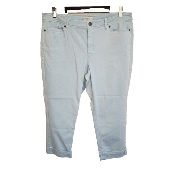 J. Jill Denim - J Jill Womens Denim Light Blue Cropped Authentic Fit Jeans Size 16 Pants